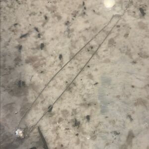 Kendra Scott Silver Necklace with White Pendant